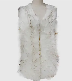 Off White faux fur vest