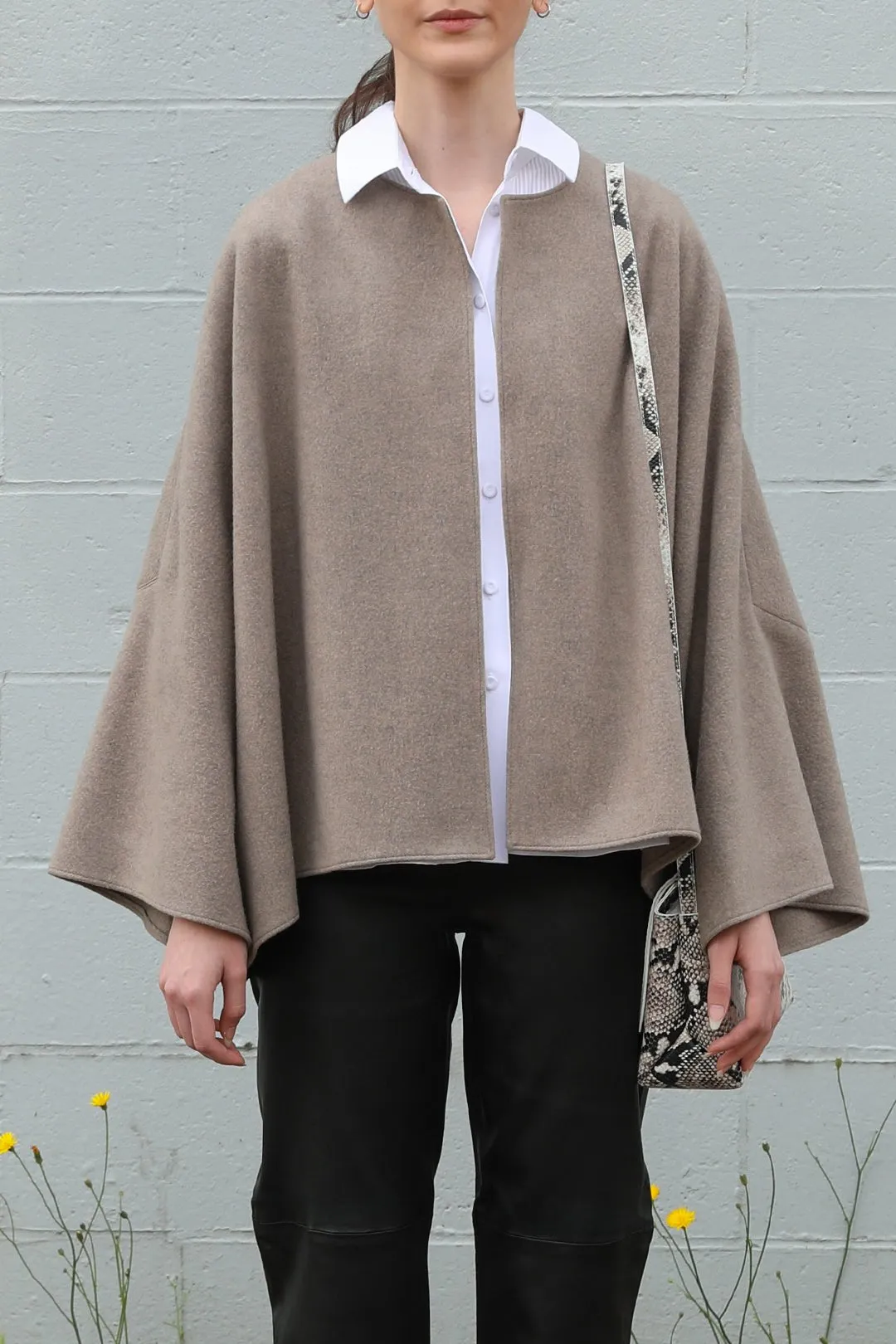 PELLERYN JACKET IN ITALIAN WOOL IN TAUPE