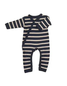 PIGEON ORGANICS - Kimono Romper in Blue/Ice Breton Stripe