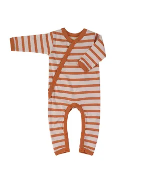 PIGEON ORGANICS - Kimono Romper in Sienna Stripe