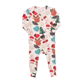 Pink Chicken Baby Bamboo Romper - Frosted Cookies