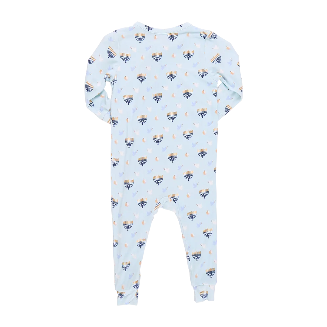 Pink Chicken Baby Bamboo Romper - Peaceful Hanukkah