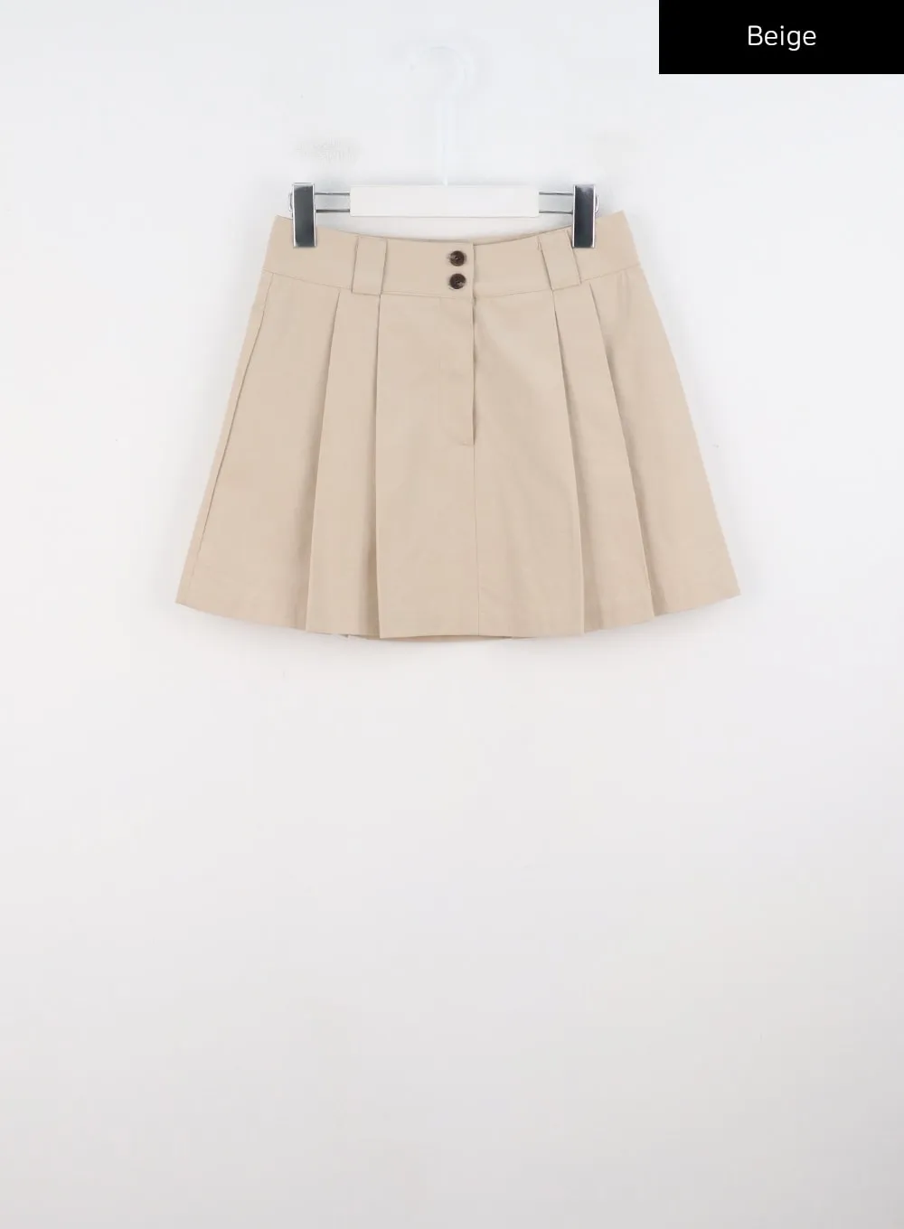 Pleated Cotton Mini Skirt CG325