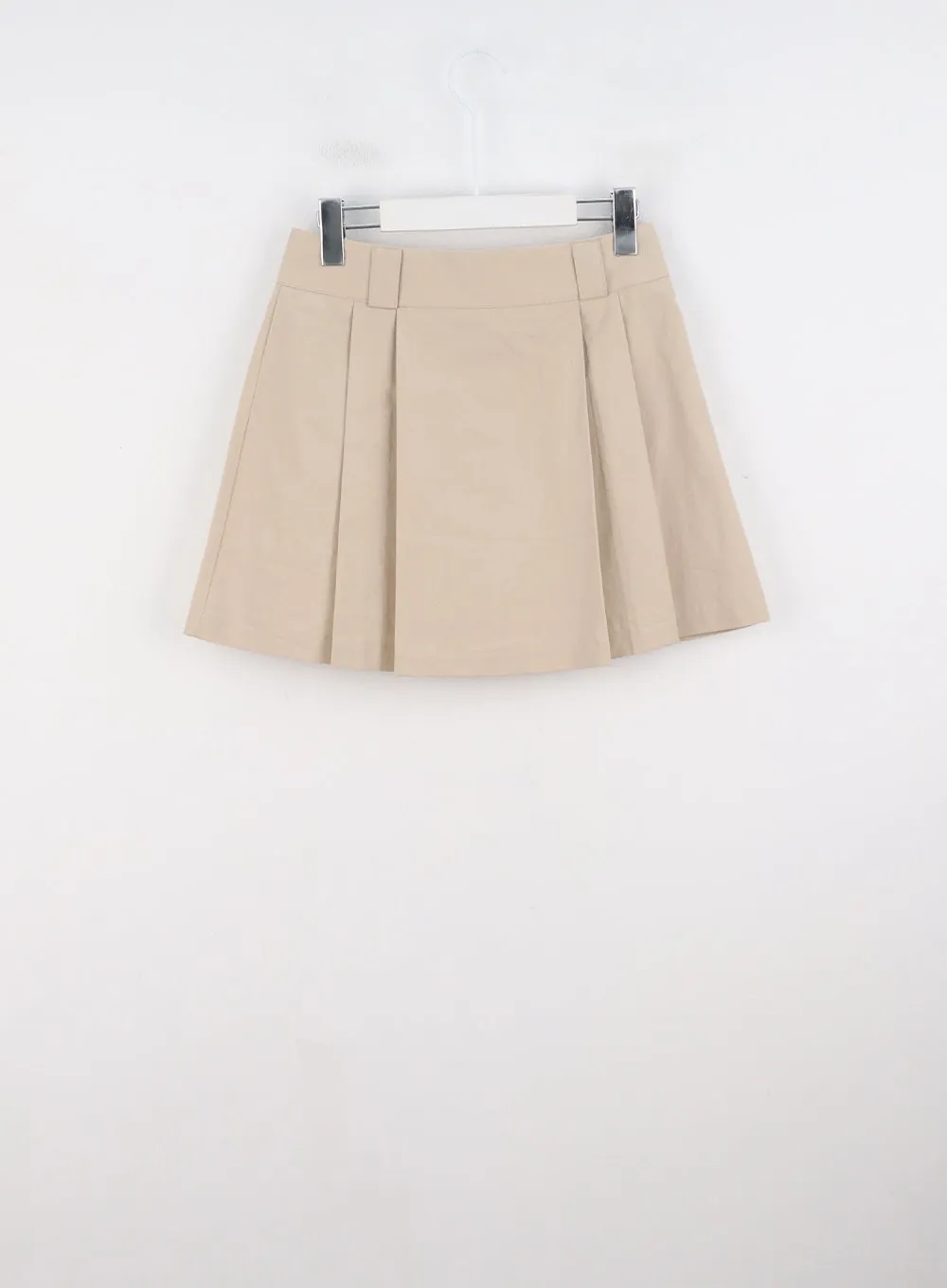 Pleated Cotton Mini Skirt CG325