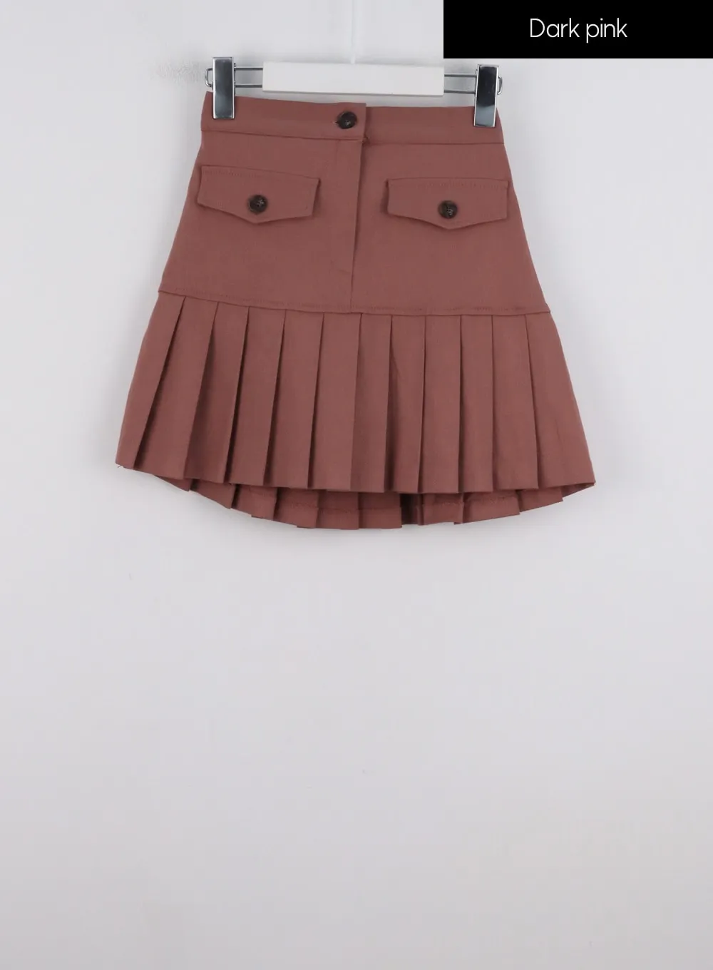 Pleated Cotton Mini Skirt IG303