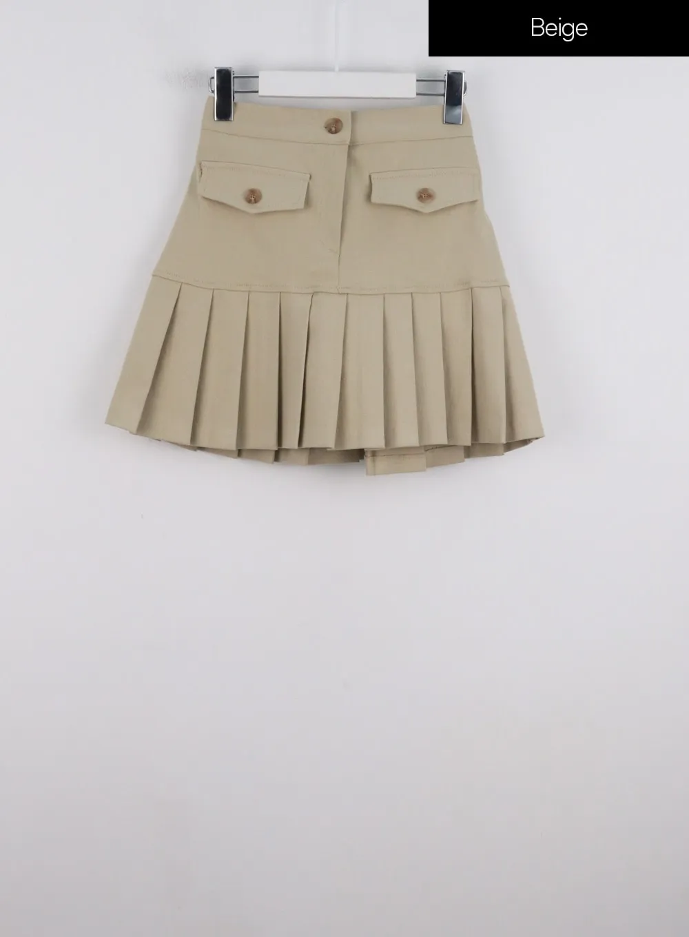 Pleated Cotton Mini Skirt IG303