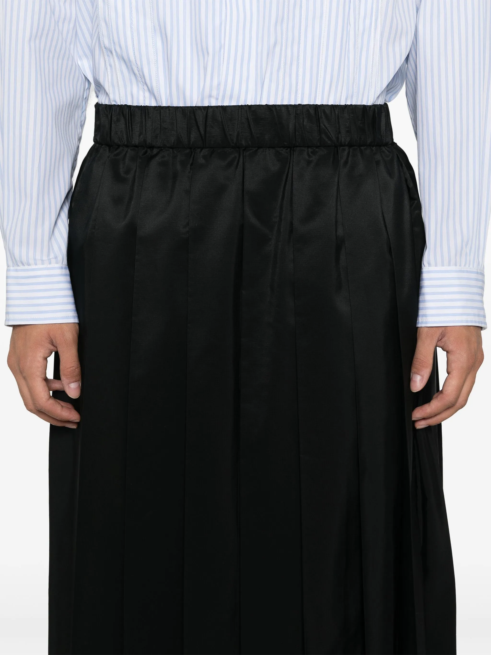 Pleated Elasticated Waist Kilt Skirt