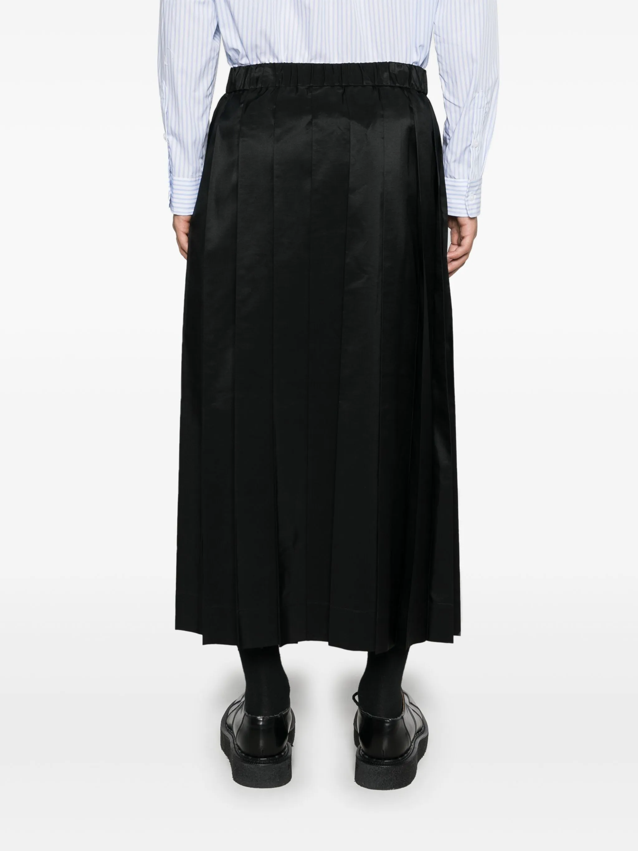 Pleated Elasticated Waist Kilt Skirt