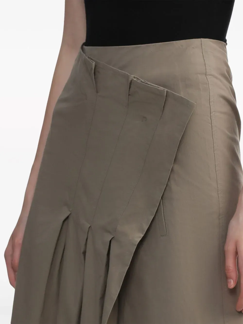 Pleated Wrap Skirt