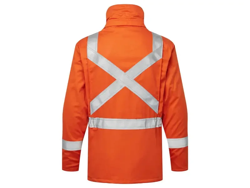 Portwest® Ultrasoft 7oz Zip-in Fleece Shell Jacket - X Back - Orange - IUS413