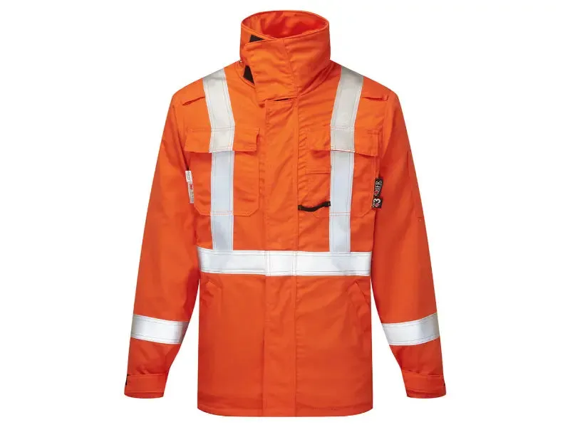 Portwest® Ultrasoft 7oz Zip-in Fleece Shell Jacket - X Back - Orange - IUS413