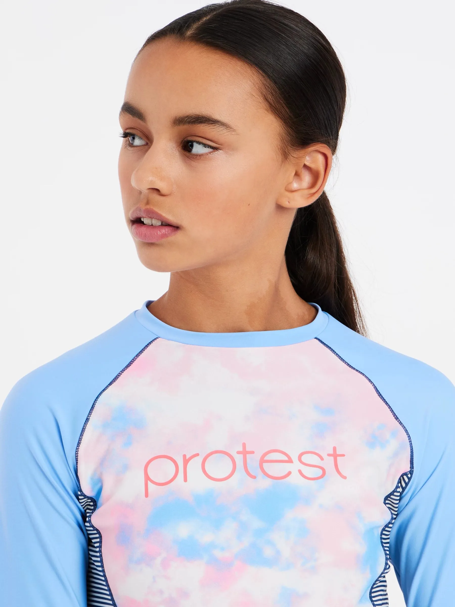 Protest PRTDELIA JR Lycra Rashguard - Kids Long Sleeve - Sugar Coral