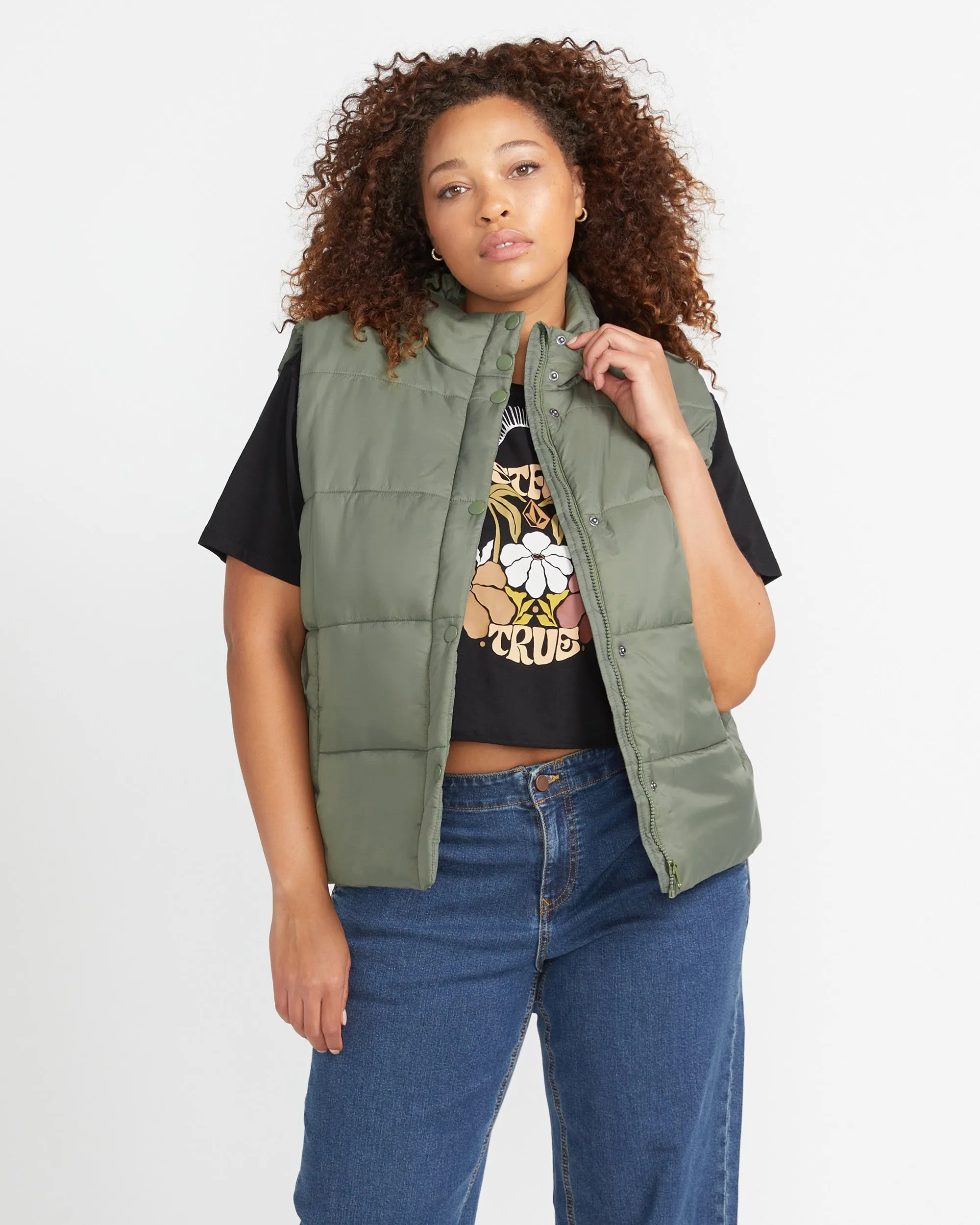 Puff It Vest - Army Green Combo