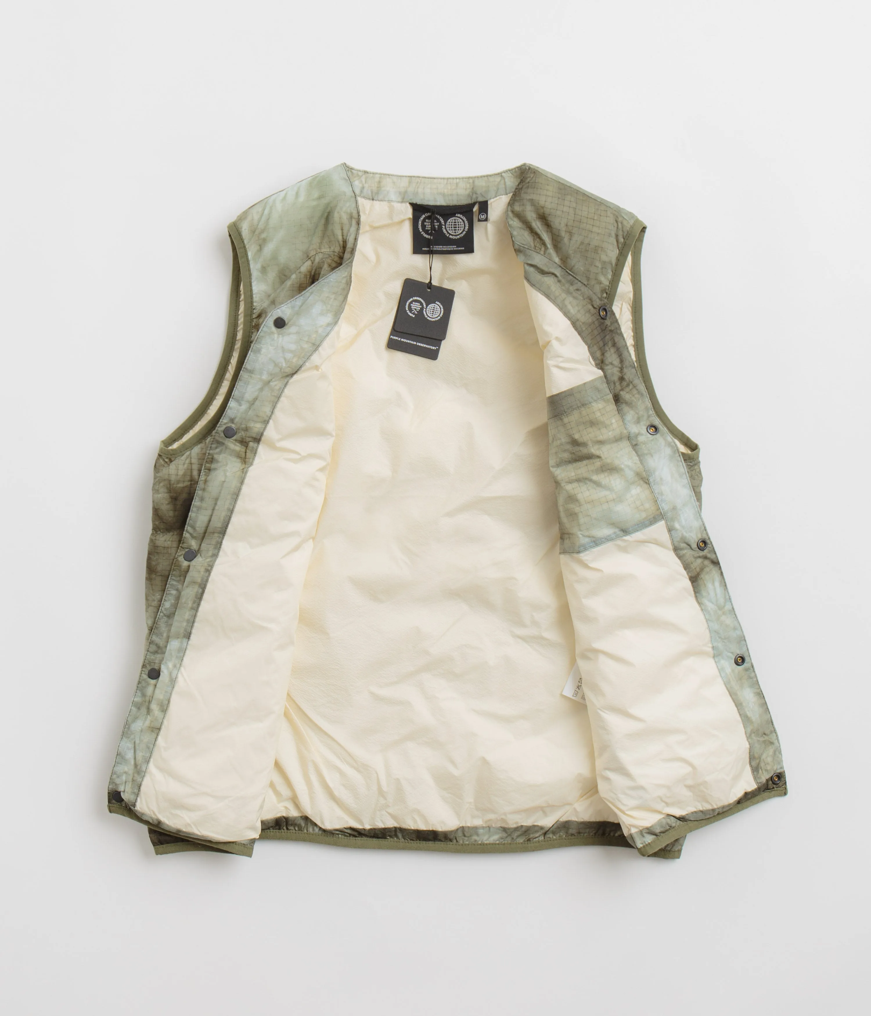 Purple Mountain Observatory Waves Tie Dye Vest - Camo