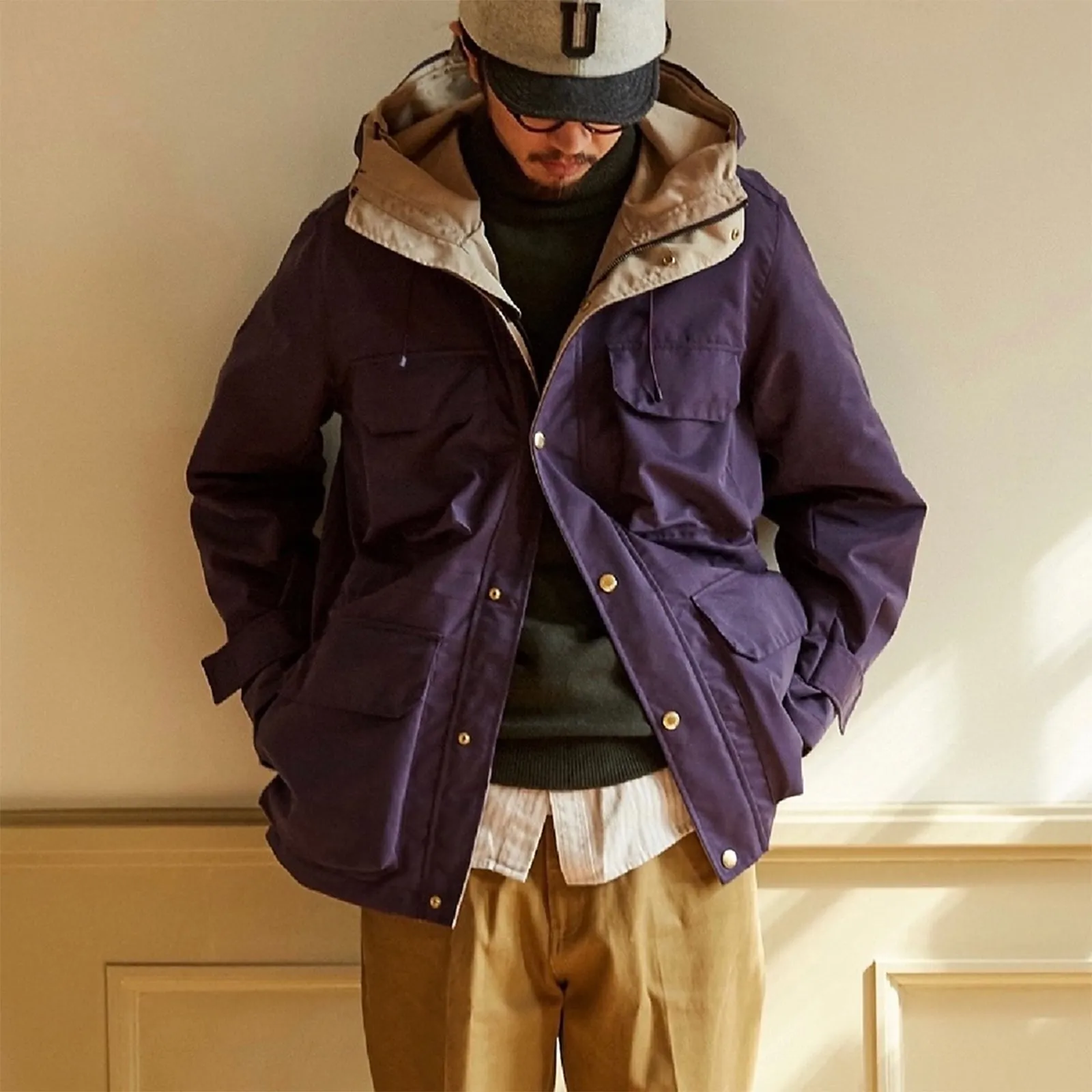 Purple Thick Cotton Jacket