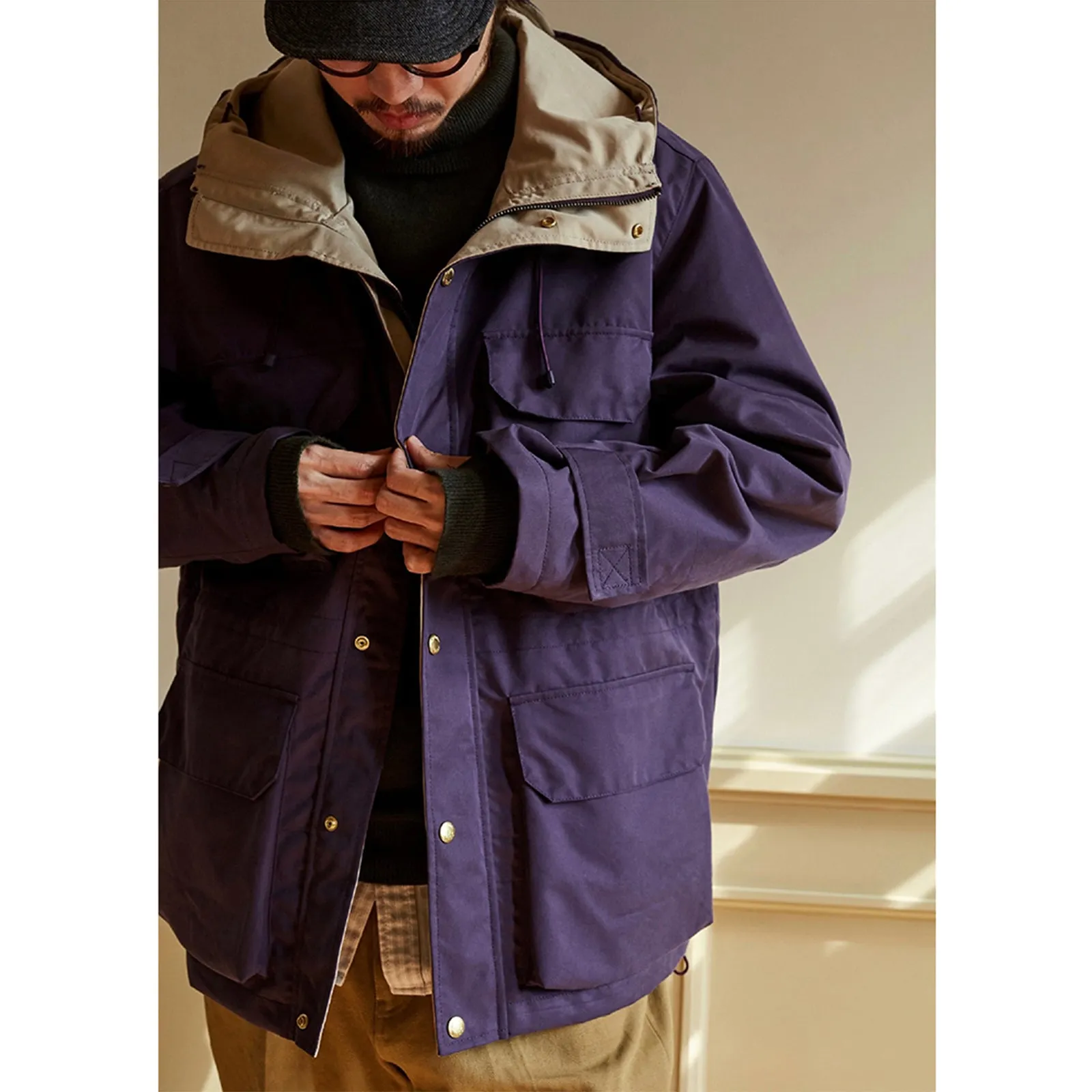 Purple Thick Cotton Jacket