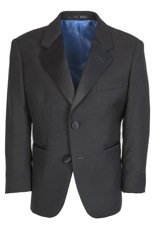 "Barcelona" Kids Black Tuxedo Jacket (Separates)