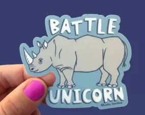 Rhinoceros Rhino Battle Unicorn Sticker