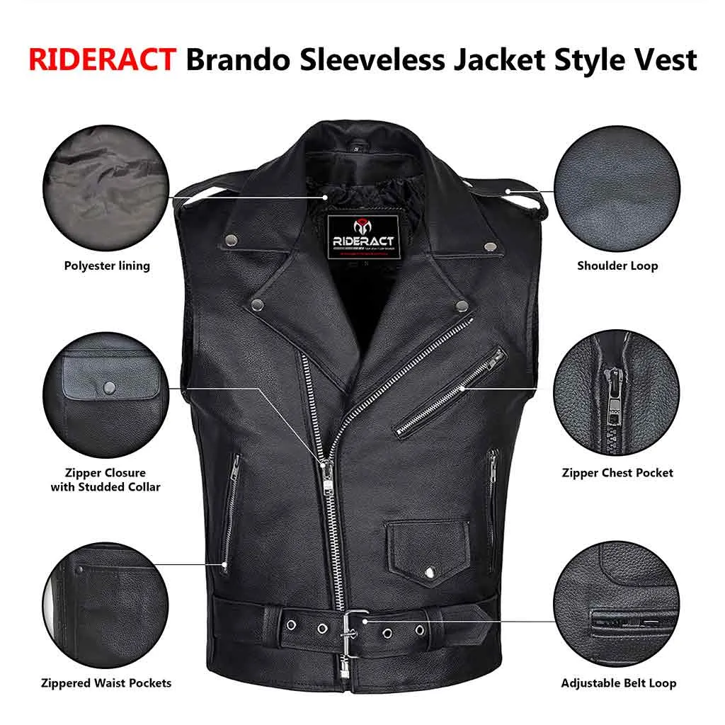 RIDERACT® Brando Sleeveless Jacket Style Vest