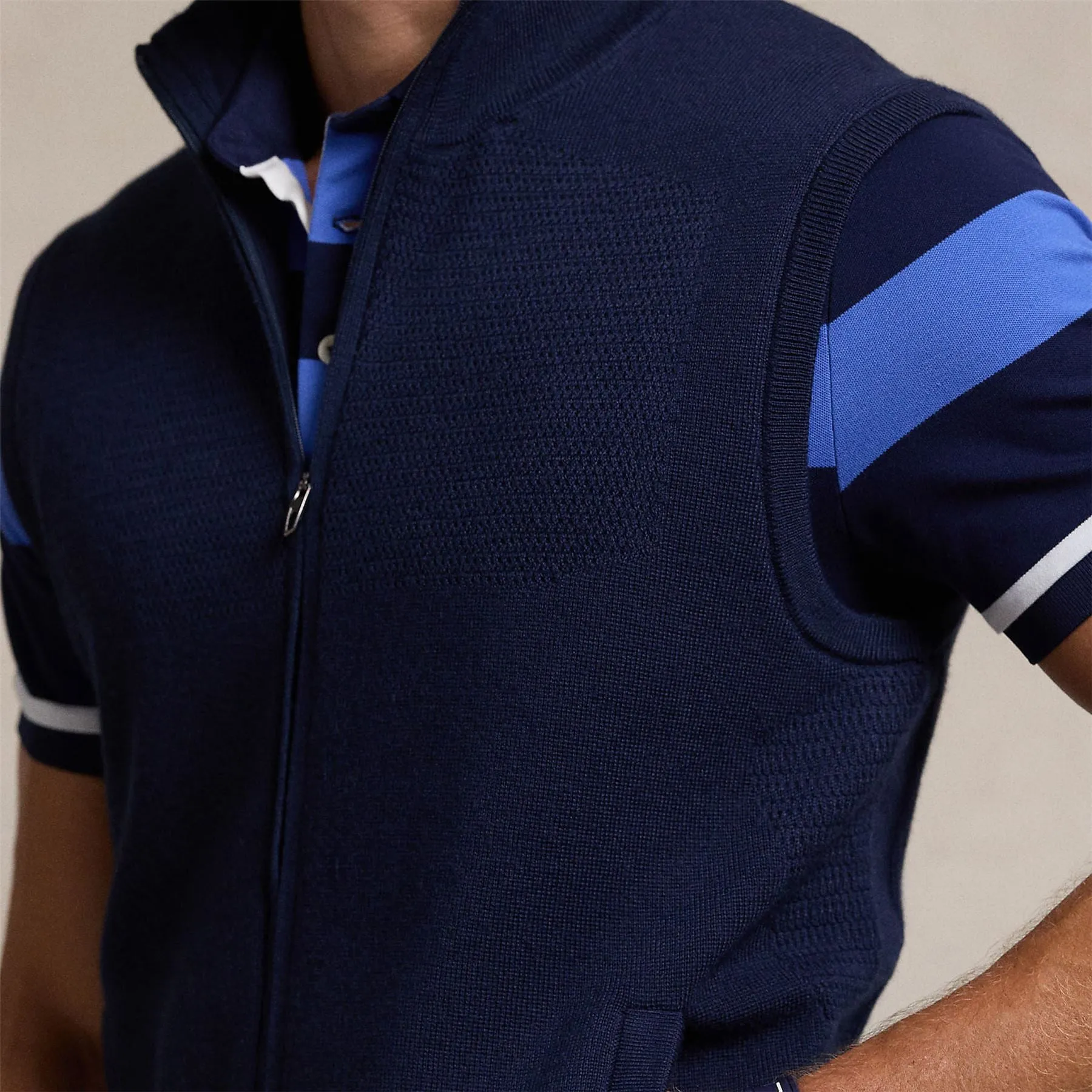 RLX Merino Coolmax Vest Refined Navy - AW24