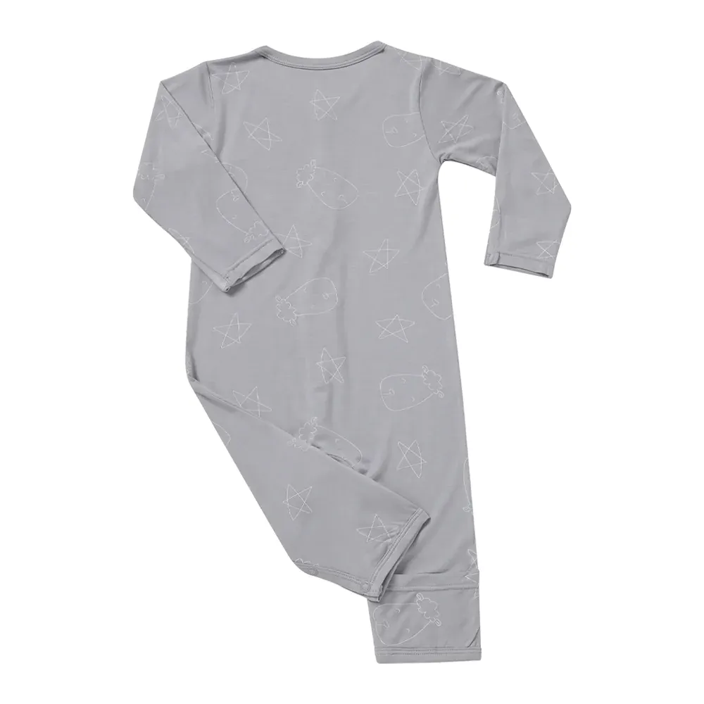 Romper Cute Big Star & Head Grey