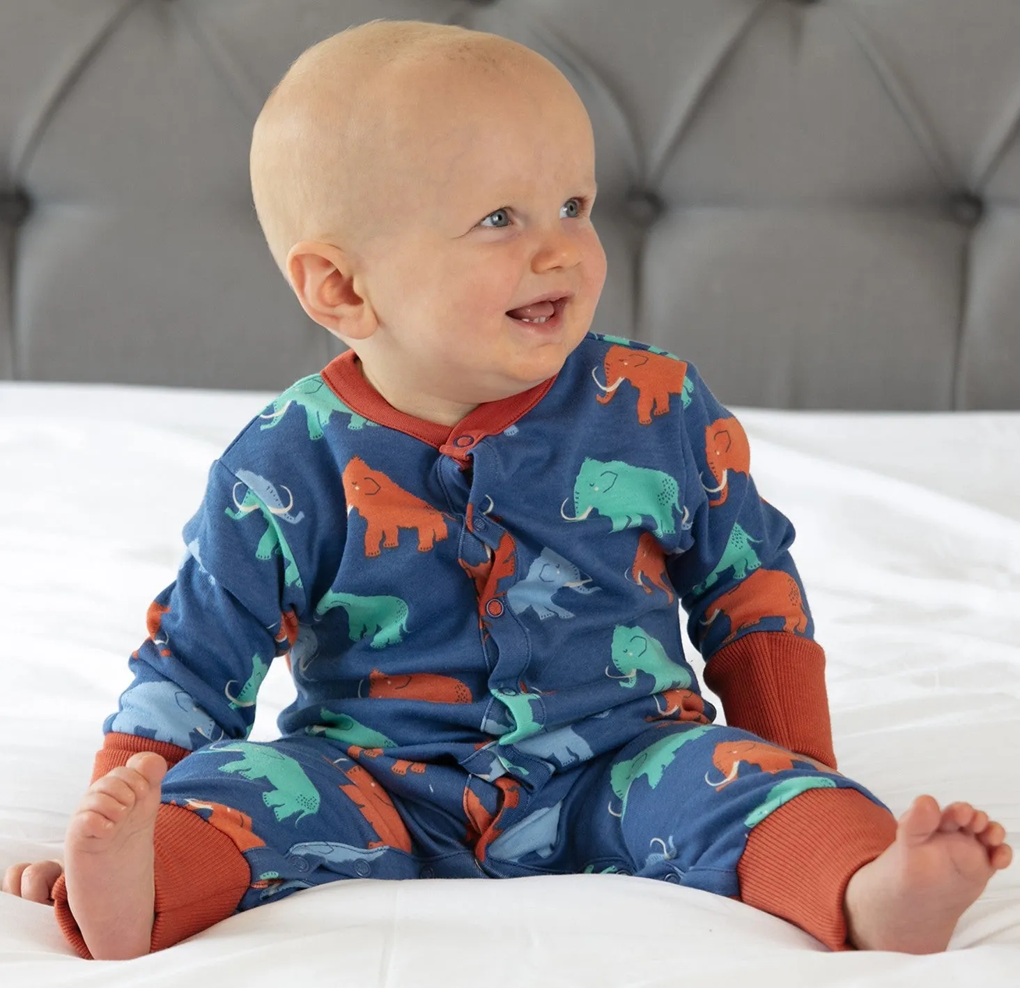 Romper- mammoth: Size 0-3M