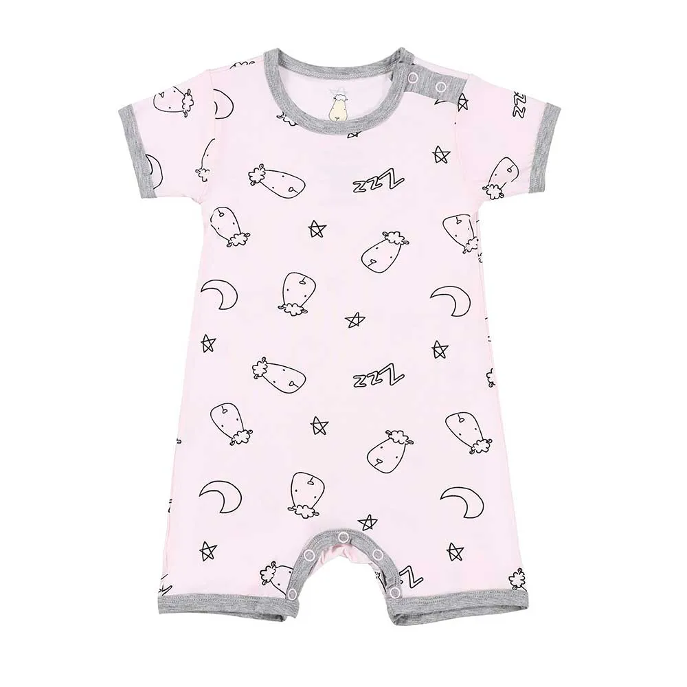 Romper Short Sleeve Sweet Dreams Baa Baa Pink