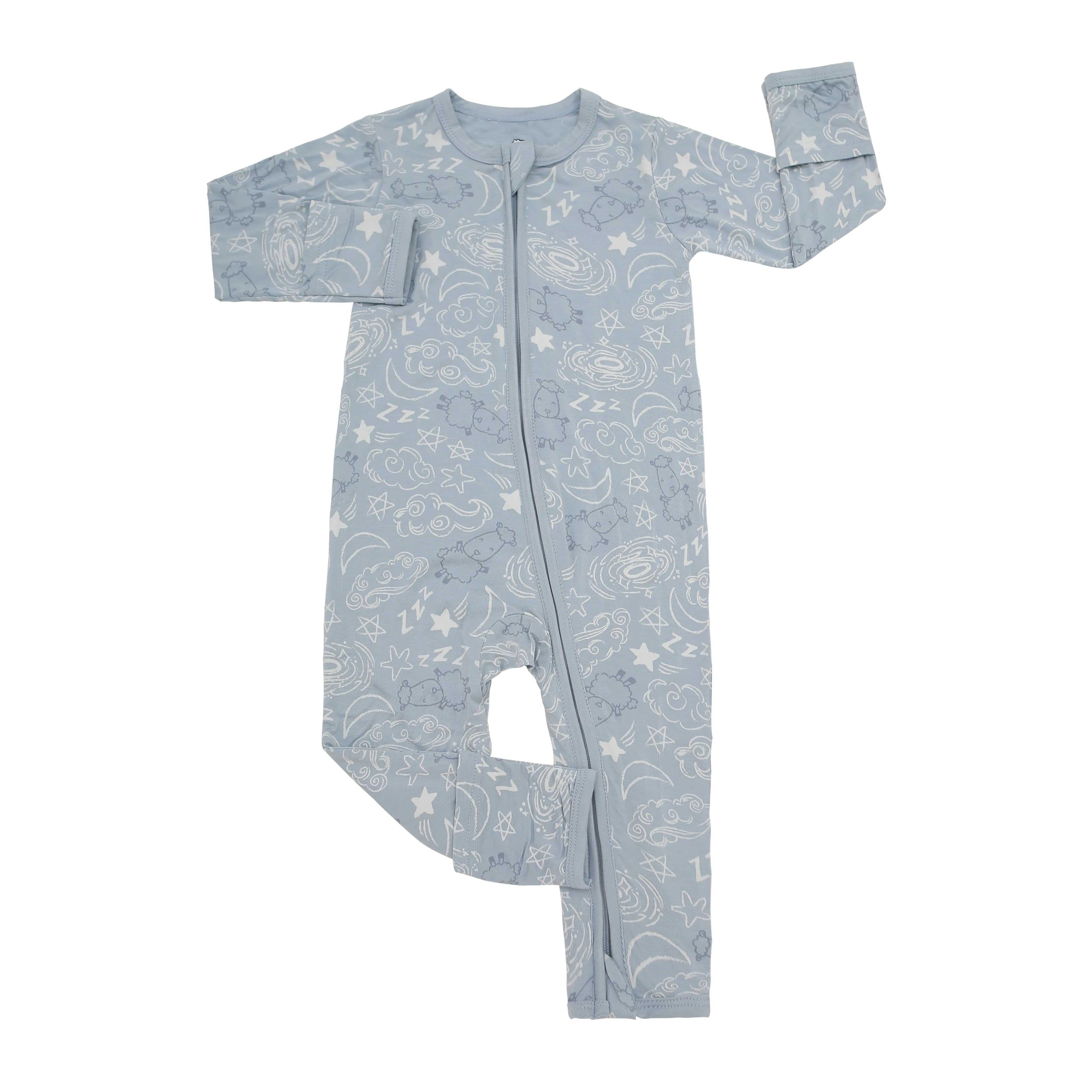 Romper Zip Baa Baa in the Universe Blue