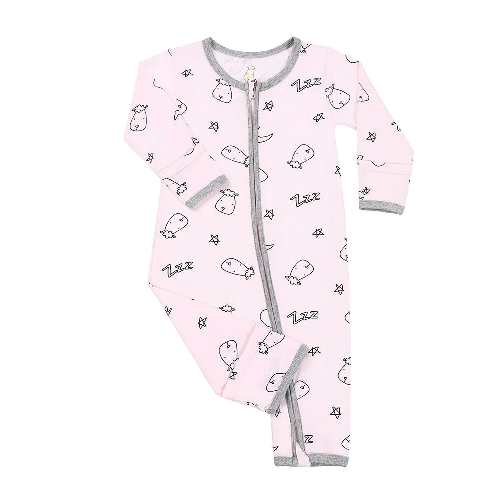 Romper Zip Sweet Dreams Baa Baa Pink