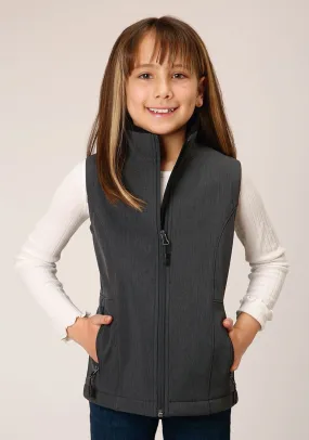 Roper Girls Technical Grey Polyester Softshell Vest