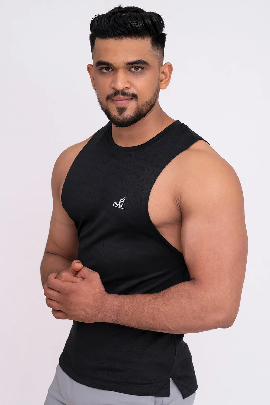 Rudestyle Deep Cut Gym Vest - Black