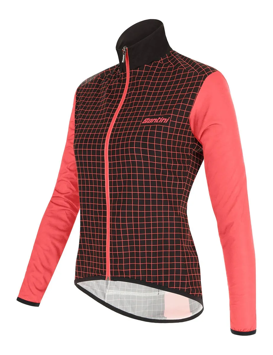 Santini Women's Nebula Wind Jacket - Black/Pink