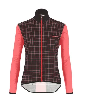 Santini Women's Nebula Wind Jacket - Black/Pink