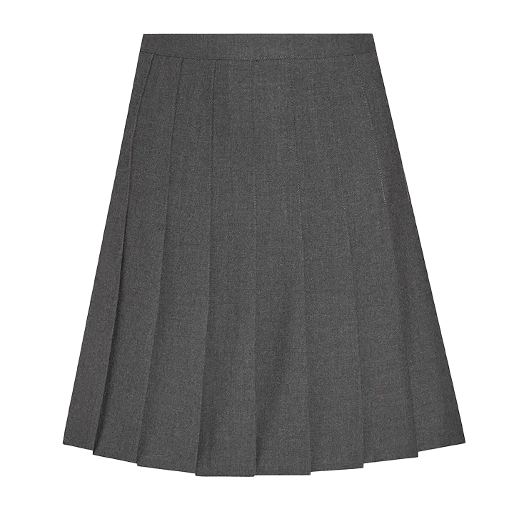 Senior Stitched Down Knife Pleat Skirt - Grey