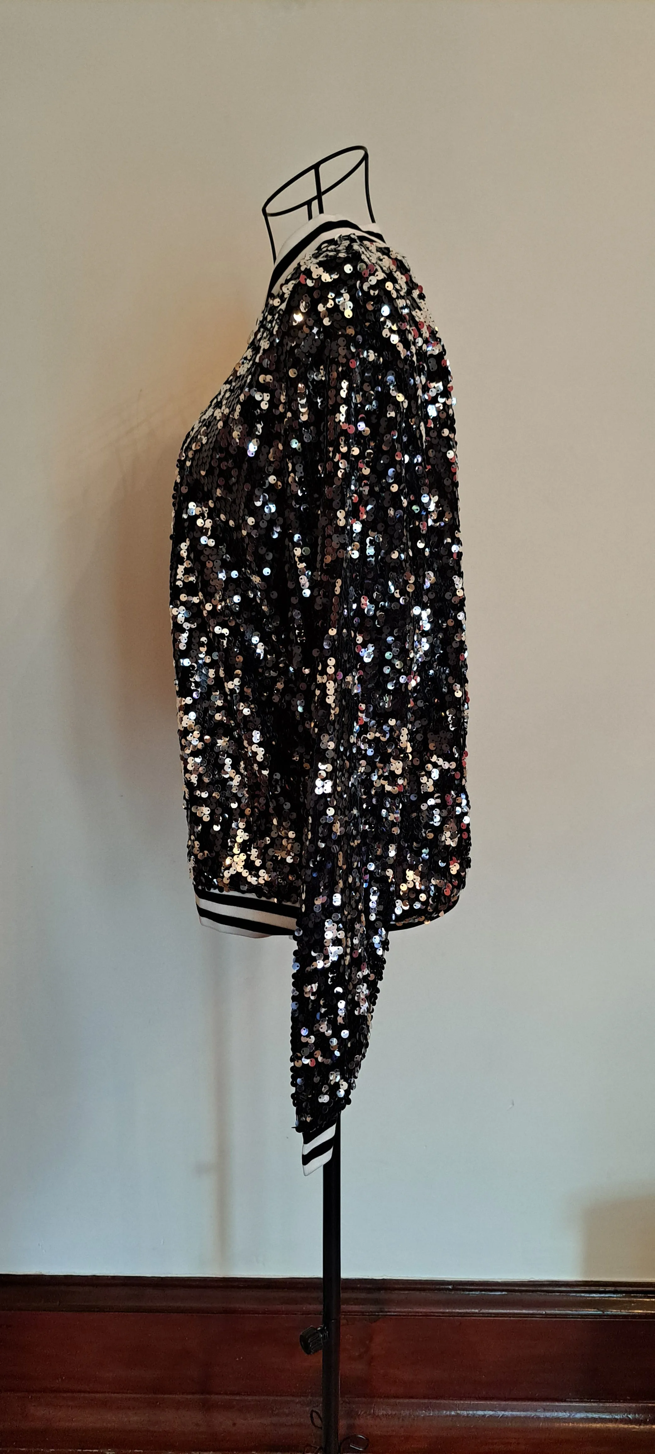 Sequin Glitter Bomber Jacket