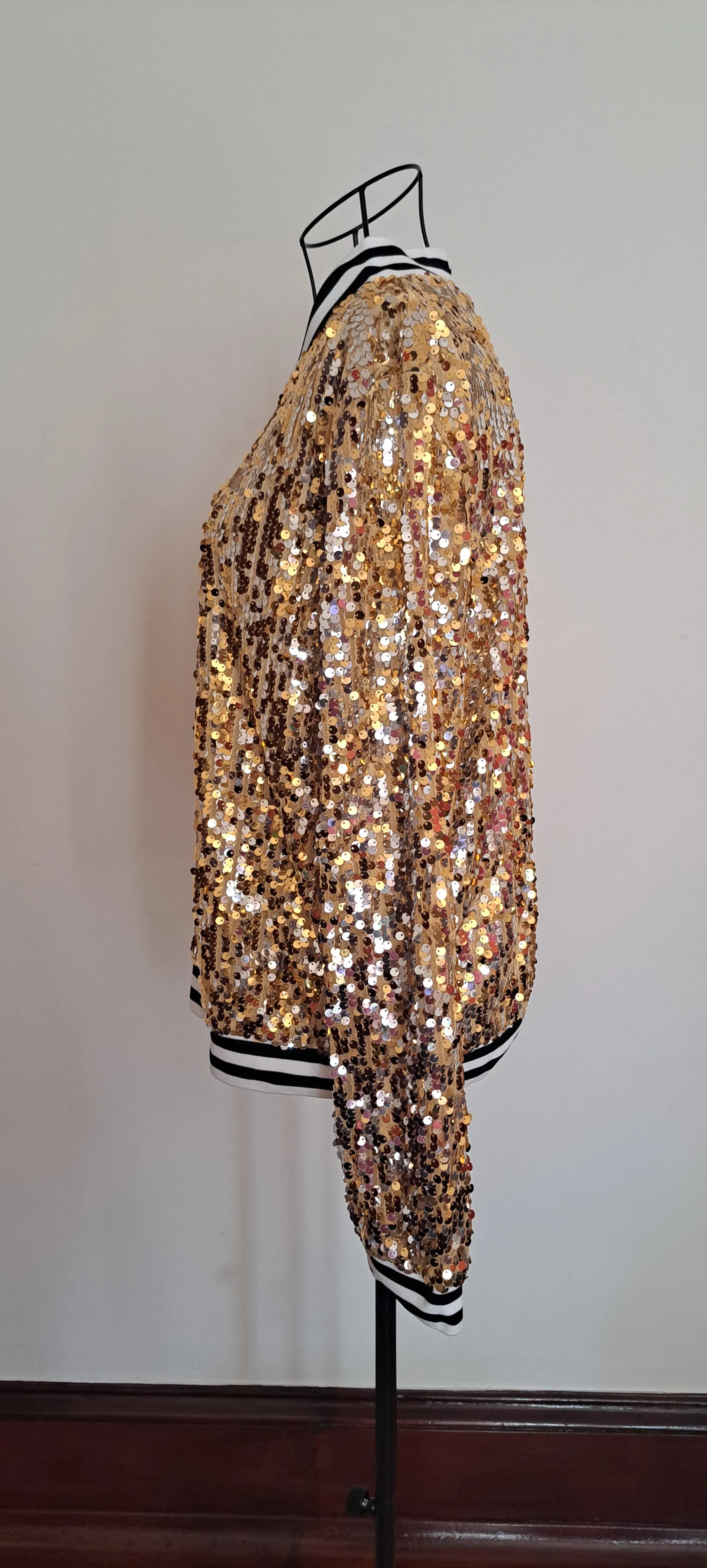 Sequin Glitter Bomber Jacket