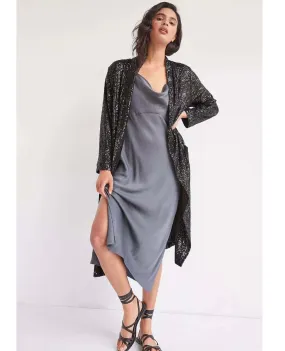 Sequin Show Stopper Duster Black