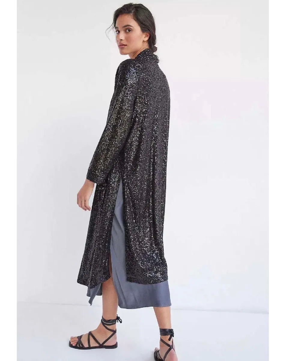 Sequin Show Stopper Duster Black