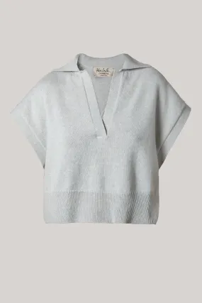 Shiya V-Neck Cashmere Sweater Vest In Pumice