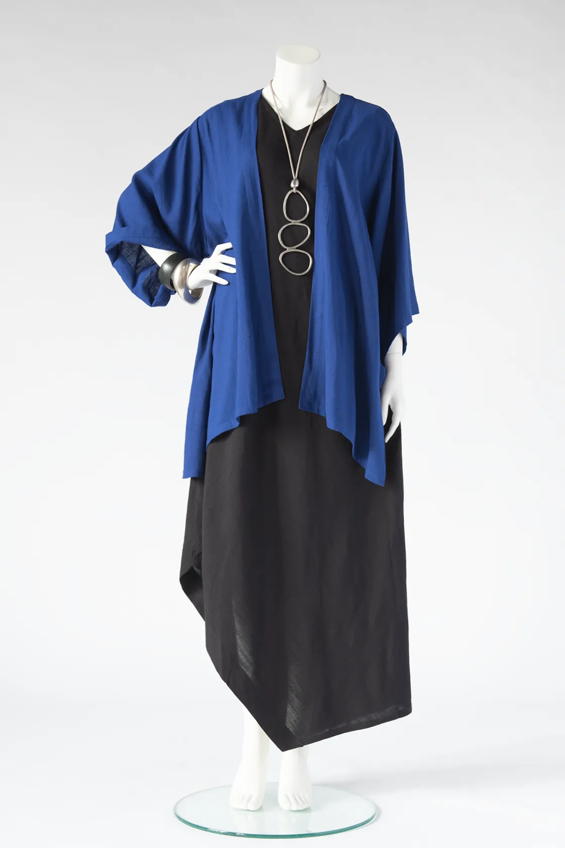 Short Kimono Jacket in Lapis Papyrus