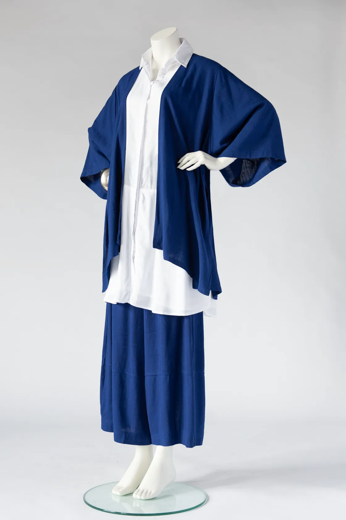 Short Kimono Jacket in Lapis Papyrus