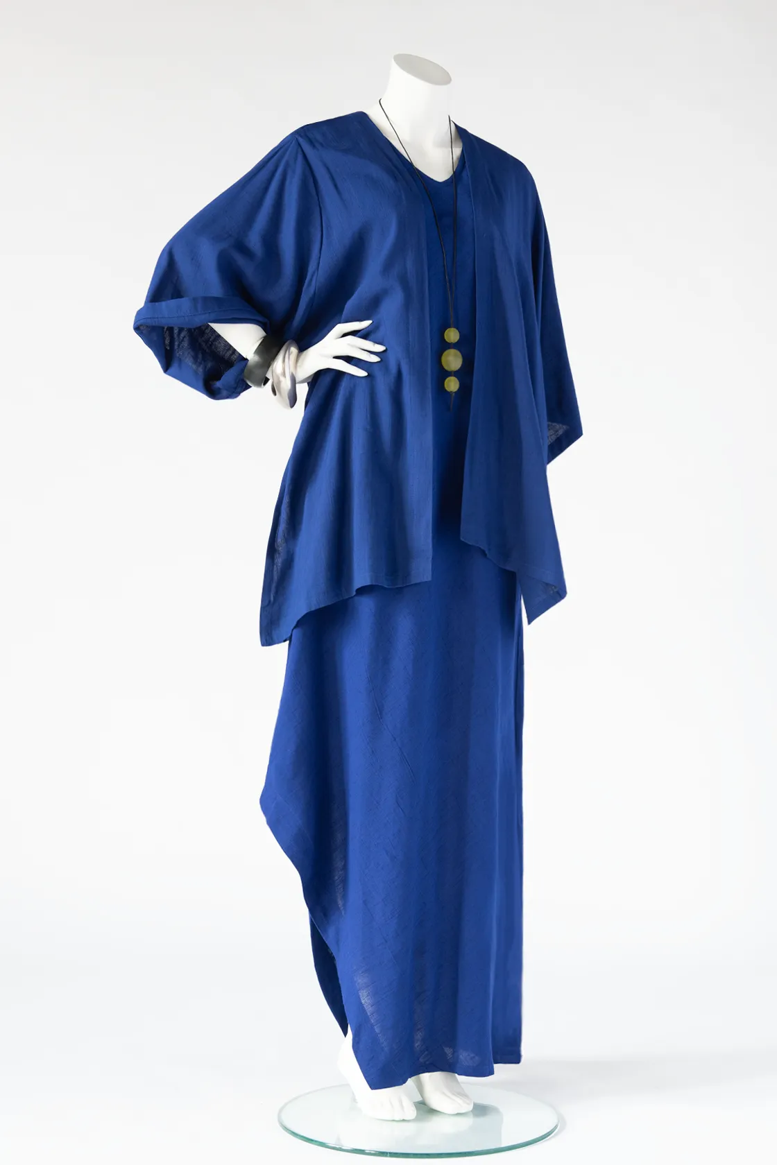 Short Kimono Jacket in Lapis Papyrus