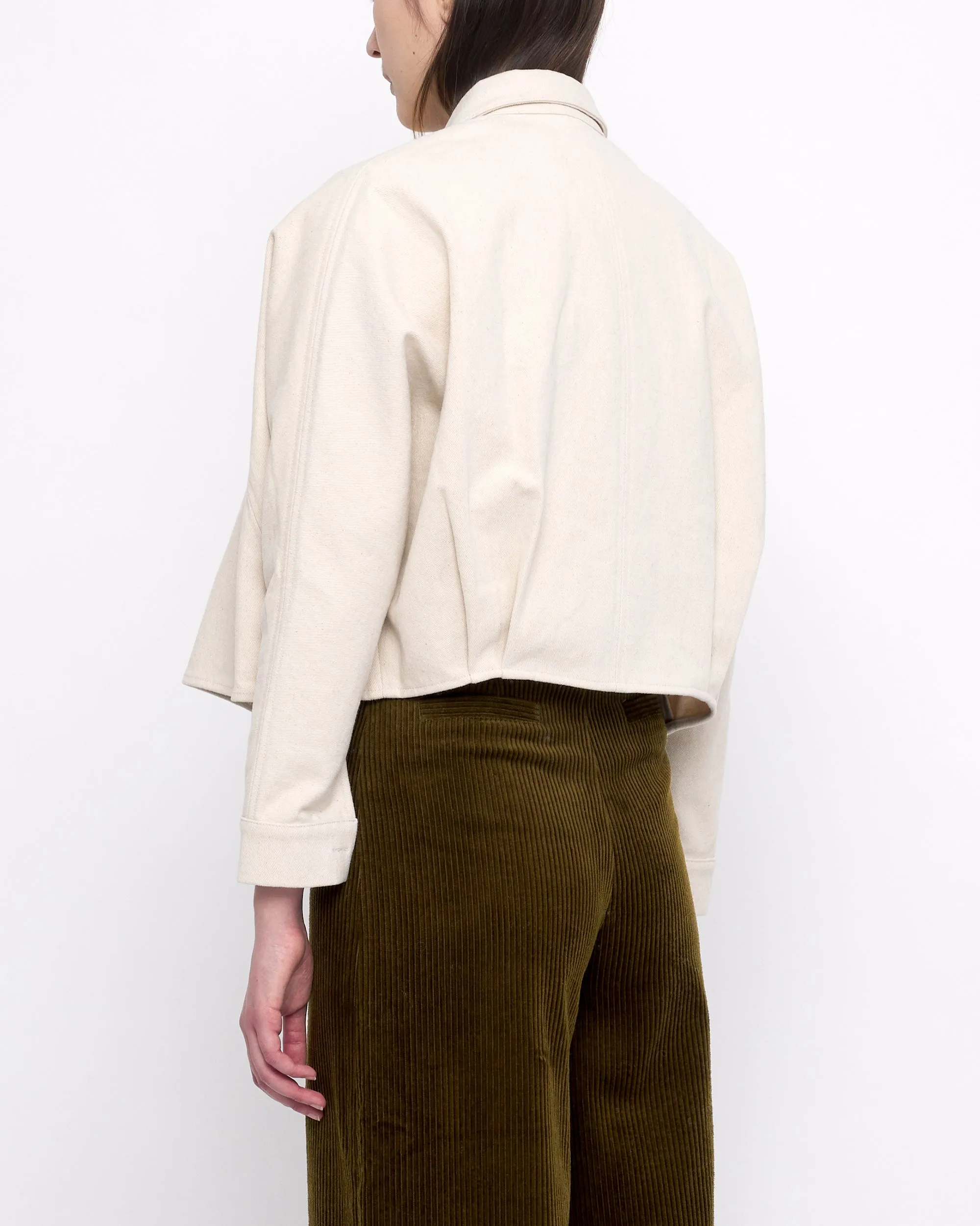 Signature 3/4 Cropped Shirt - Heavy Canvas Edition - Off-White