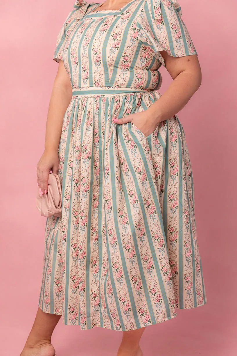 Sonnet Midi Dress in Vintage Rose - FINAL SALE