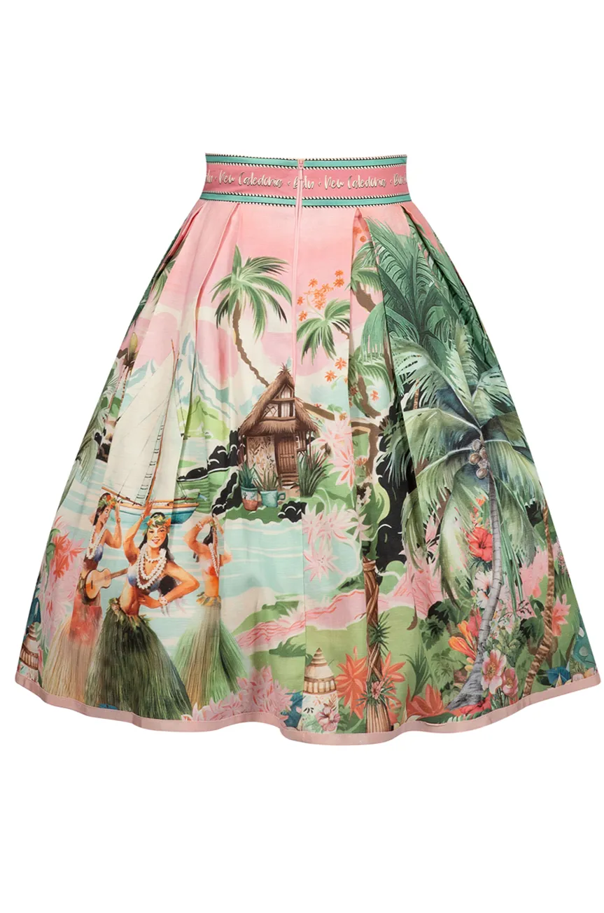 South Pacific Border Full Skirt