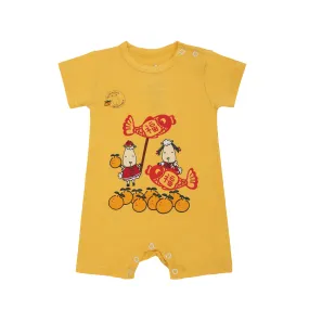 SPECIAL EDITION - Romper Short Sleeve Baa Baa & Fish Yellow