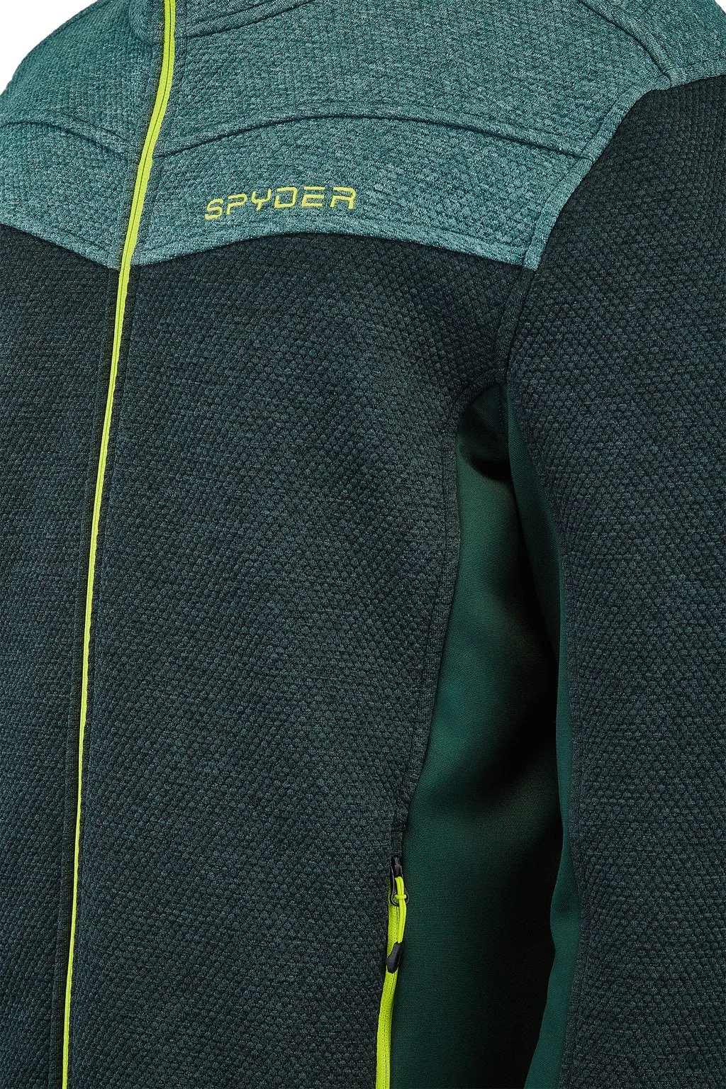 'Spyder' Men's Encore Full Zip Fleece - Forest Ghost