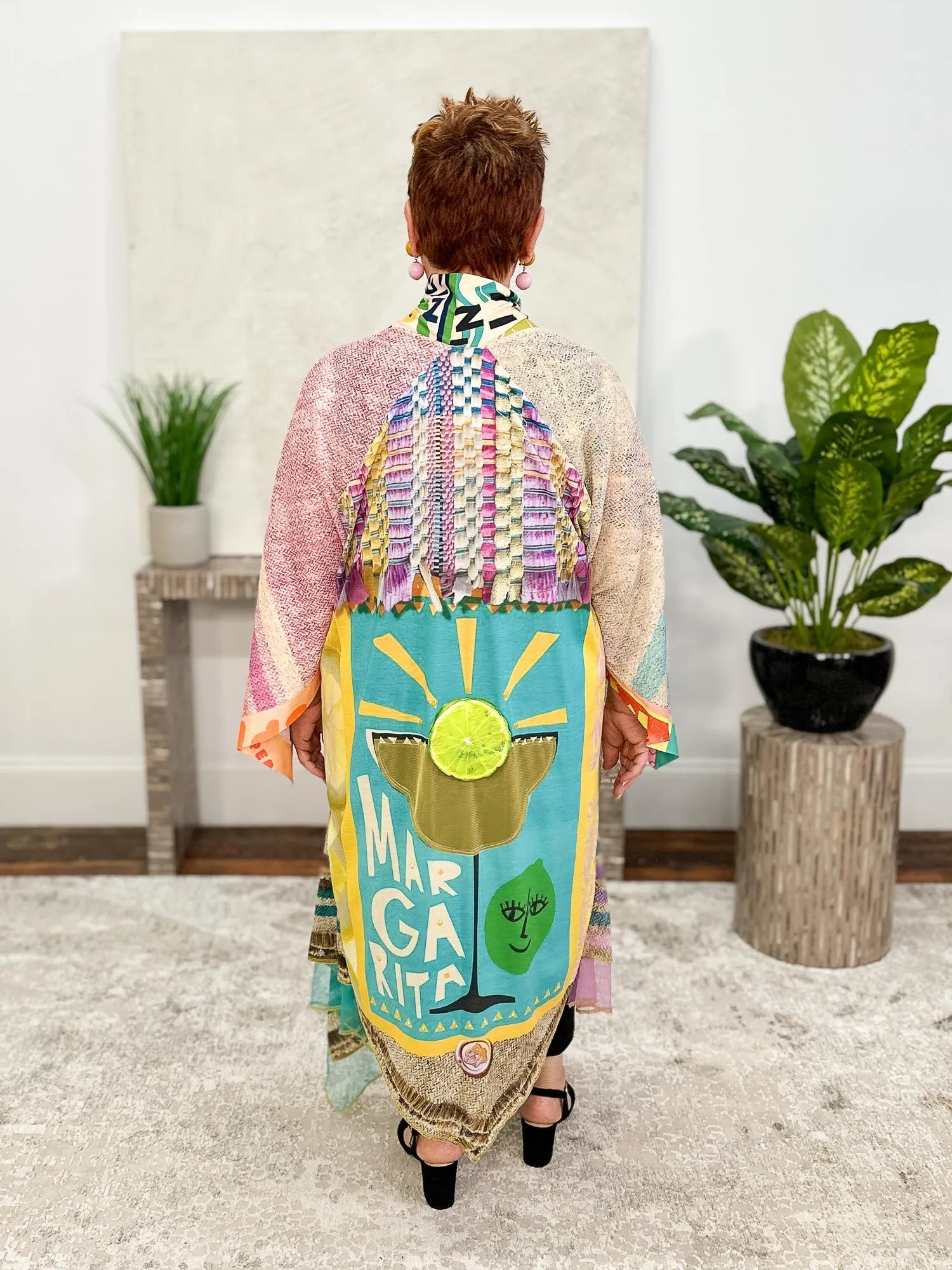 Summer Math Shake Kimono, Multi