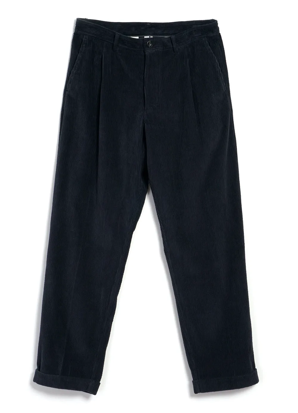 SUNE Elephant Cord Pleated Wide Cut Trousers | Dusty Navy