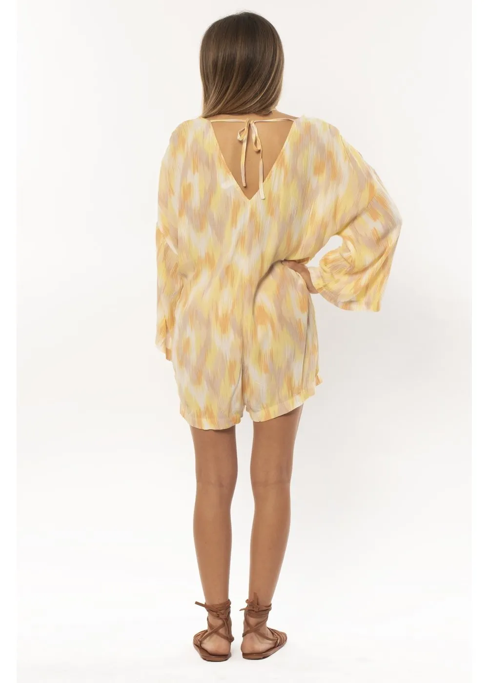 Sunny Side Ls Wvn Romper